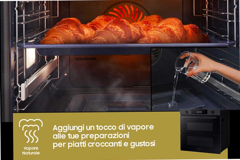 Forno Samsung Dual Cook Flex™ Serie 4 76L NV7B4540VBB 76 A