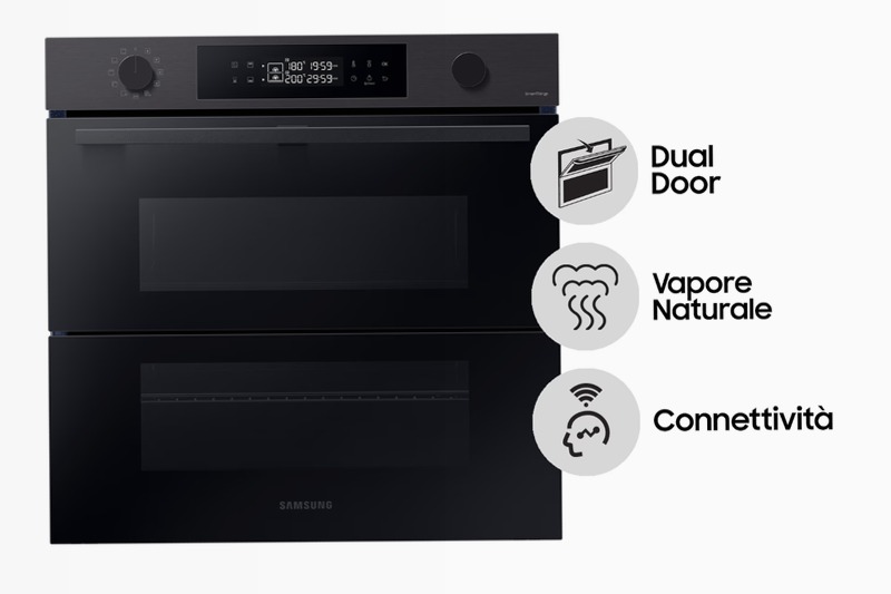 Forno Samsung Dual Cook Flex™ Serie 4 76L NV7B4540VBB 76 A