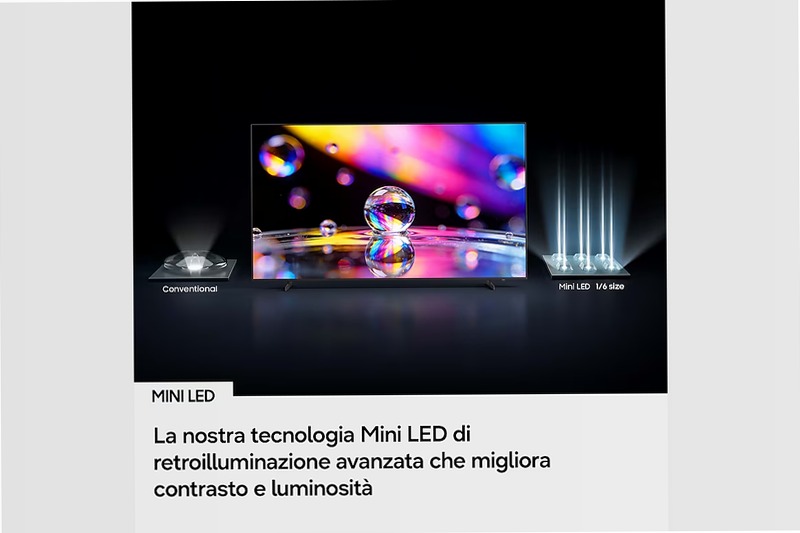 75" Mini LED M70H 4K Vision AI Smart TV Nero