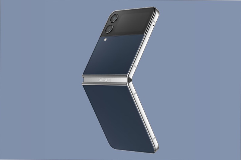 Galaxy Z Flip4 Bespoke Edition (Navy Front Color) Blu 8GB Argento