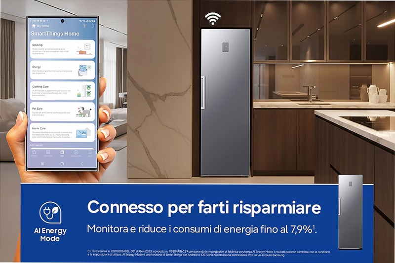 Frigorifero Monoporta Samsung Bespoke AI 387L RR70H39CCTEF Argento C