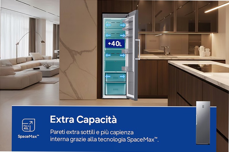 Frigorifero Monoporta Samsung Bespoke AI 387L RR70H39CCTEF Argento C