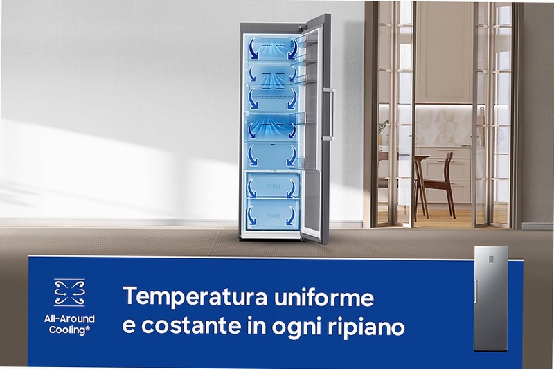 Frigorifero Monoporta Samsung Bespoke AI 387L RR70H39CCTEF Argento C