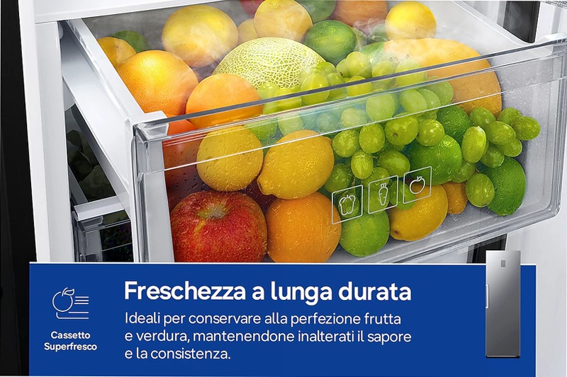 Frigorifero Monoporta Samsung Bespoke AI 387L RR70H39CCTEF Argento C
