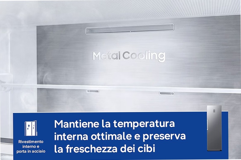 Frigorifero Monoporta Samsung Bespoke AI 387L RR70H39CCTEF Argento C