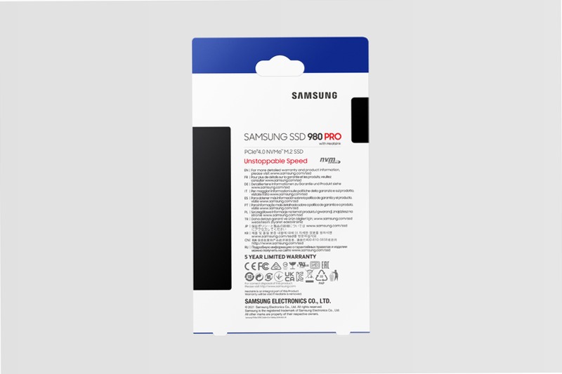 980 PRO NVMe 1TB con Dissipatore di Calore 7000MB/s 7000MB/s