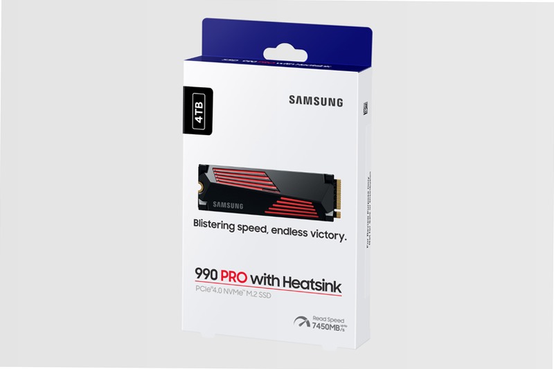 990 PRO NVMe 4TB con dissipatore: Velocità e efficienza al massimo 7450MB/s 7450MB/s