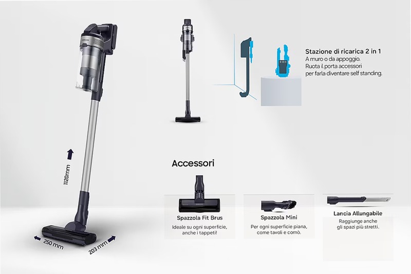 Aspirapolvere senza filo Samsung Jet™ 60 150 W VS15A60 ㅤ