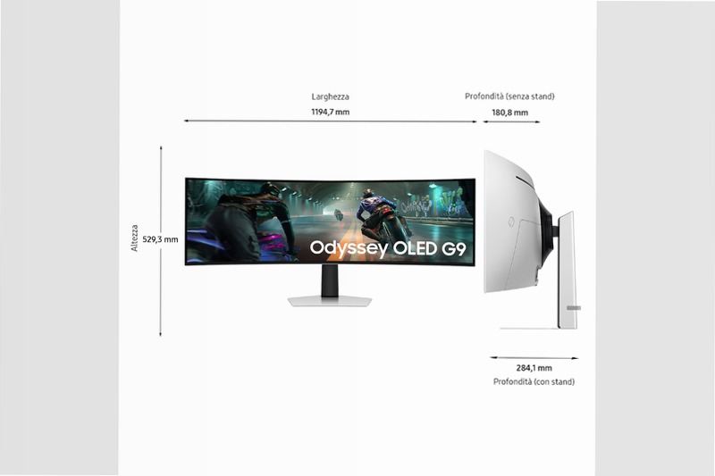 Monitor Gaming Odyssey OLED G9 - G91SD da 49" DQHD Curvo