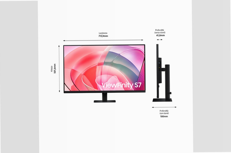 Monitor HRM ViewFinity S7 - S70D da 32" Nero VA