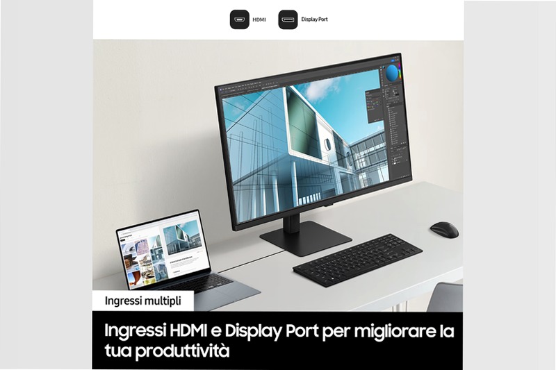 Monitor HRM ViewFinity S7 - S70D da 32" Nero VA