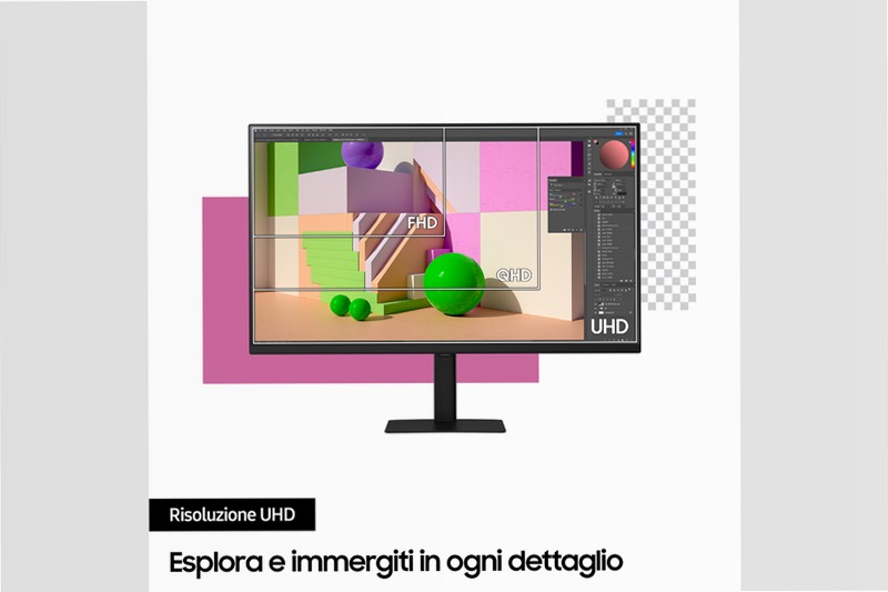 Monitor HRM ViewFinity S7 - S70D da 32" Nero VA