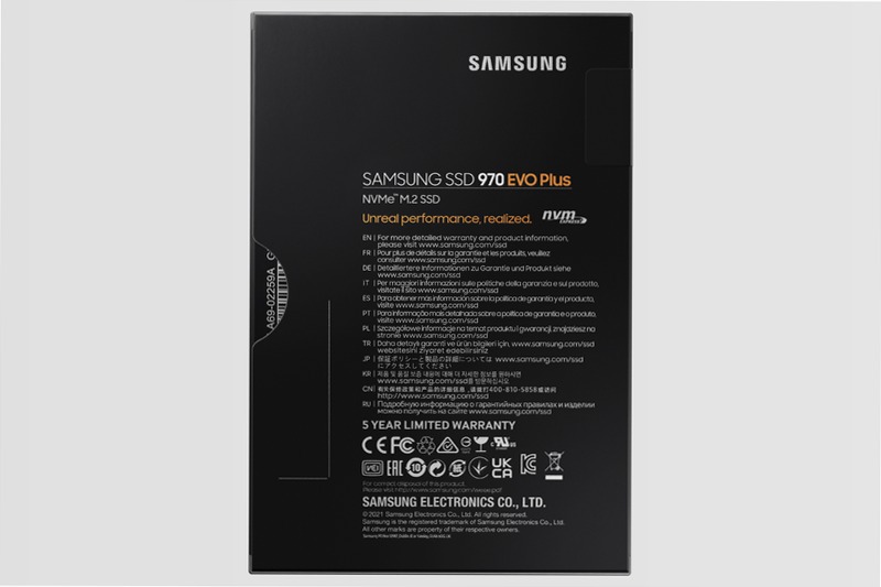 970 EVO Plus NVMe M.2 SSD 250GB 3500MB/s 3500MB/s