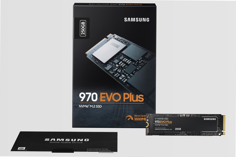 970 EVO Plus NVMe M.2 SSD 250GB 3500MB/s 3500MB/s