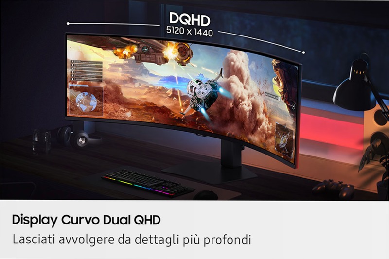 Monitor Gaming Odyssey G9 - G91F da 49" DQHD Curvo Nero VA
