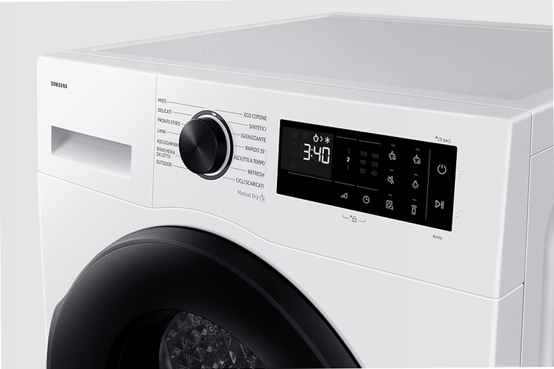 Asciugatrice Samsung Crystal EcoDry 9 Kg 9kg C Bianco