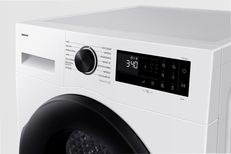 Asciugatrice Samsung Crystal EcoDry 9 Kg 9kg C Bianco