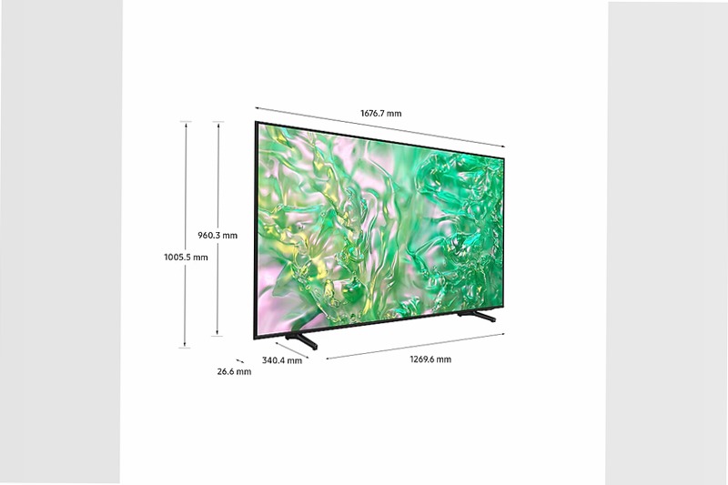 Crystal UHD 4K 75" DU8070 TV 2024 Nero