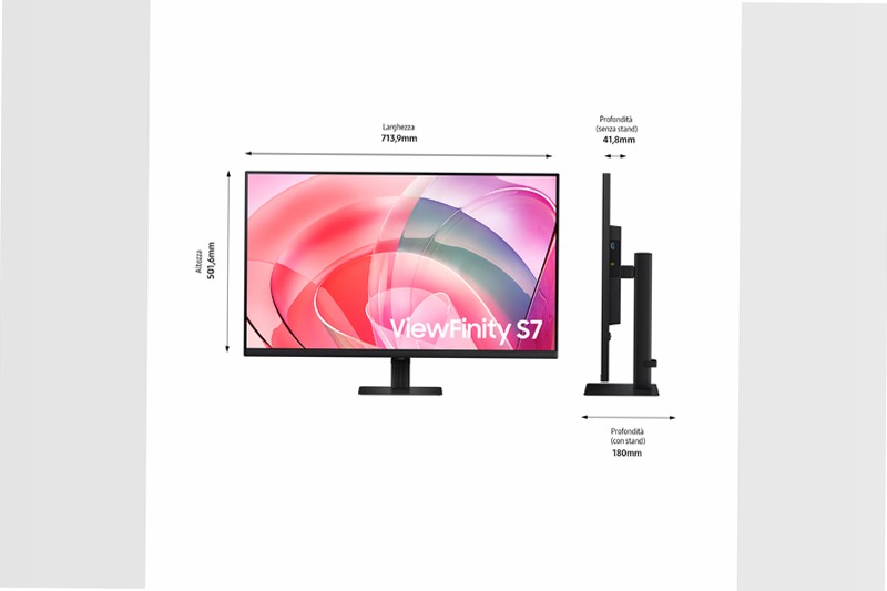 Monitor HRM ViewFinity S7 - S70D da 32" Nero VA