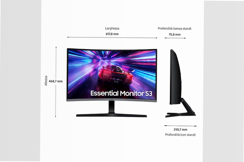 Monitor Curvo S39GD da 27'' Full HD Nero VA
