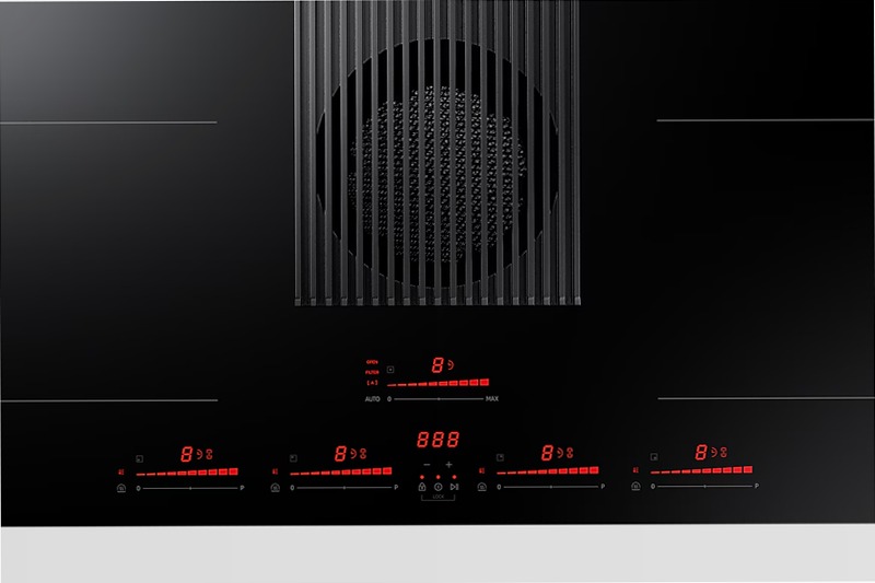 Piano a induzione con cappa integrata filtrante Samsung NZ84T9747VK