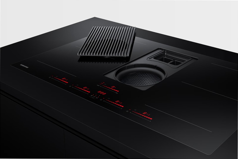 Piano a induzione con cappa integrata filtrante Samsung NZ84T9747VK Nero 2