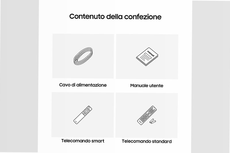 U8000F 65" 4K Smart TV - Samsung Italia Nero Crystal UHD