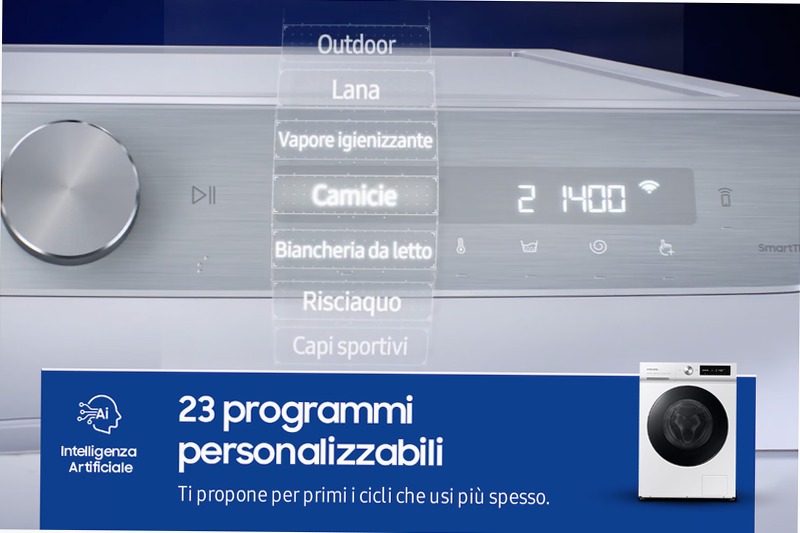 Lavatrice Bespoke AI™ Ecodosatore 11Kg WW11BB744DGW Bianco