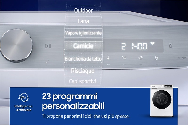 Lavatrice Bespoke AI™ Ecodosatore 11Kg WW11BB744DGW Bianco