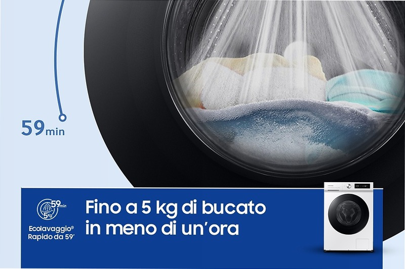 Lavatrice Bespoke AI™ Ecodosatore 11Kg WW11BB744DGW Bianco