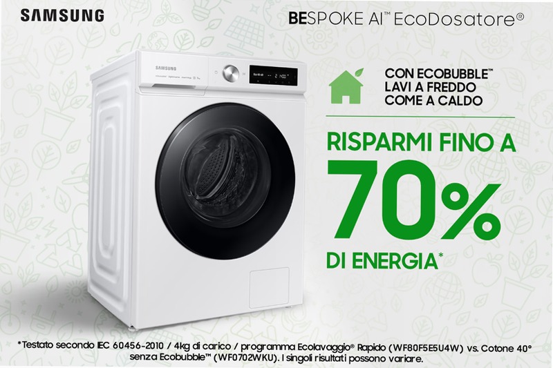 Lavatrice Bespoke AI™ Ecodosatore 11Kg WW11BB744DGW Bianco