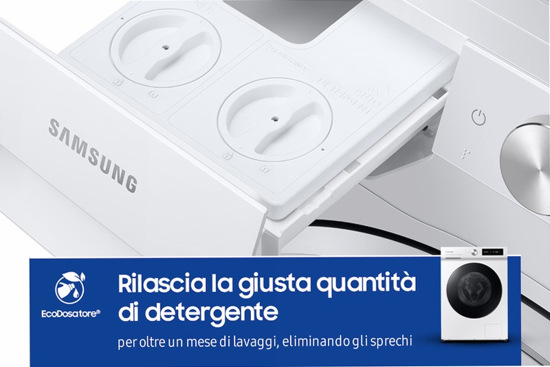 Lavatrice Bespoke AI™ Ecodosatore 11Kg WW11BB744DGW Bianco