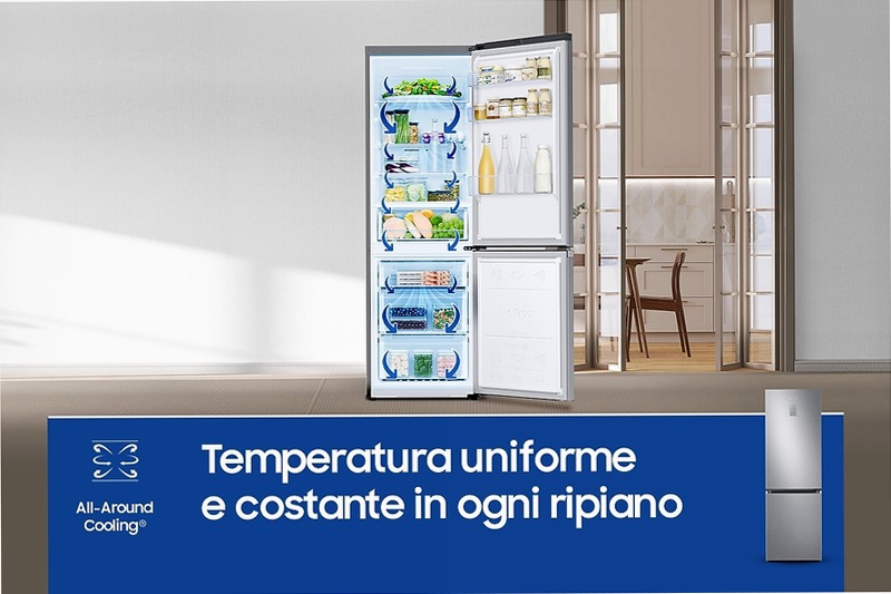 Frigorifero Combinato Samsung EcoFlex 1.85m 344L RB34C671DS9 Inox D