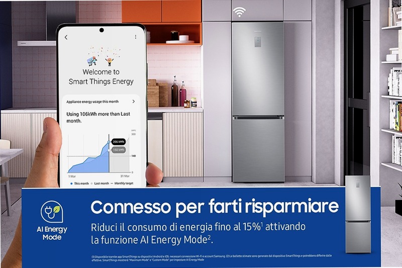 Frigorifero Combinato Samsung EcoFlex 1.85m 344L RB34C671DS9 Inox D