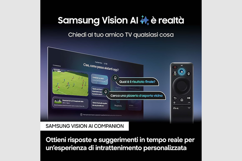 2025 QN90F 50 pollici 4K Neo QLED Mini LED Samsung Vision AI TV Nero