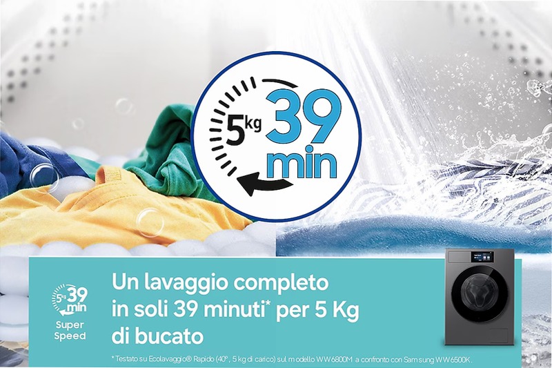 Lavatrice Samsung Bespoke AI Laundry 11Kg Acciaio
