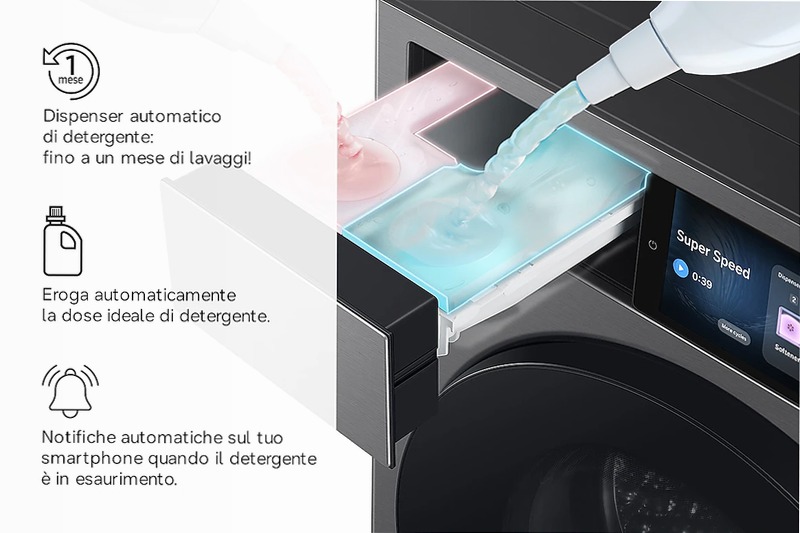 Lavatrice Samsung Bespoke AI Laundry 11Kg Acciaio