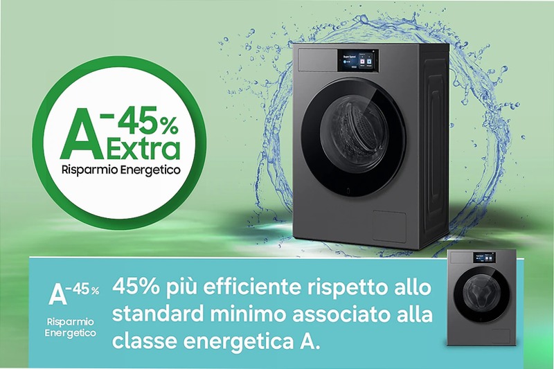 Lavatrice Samsung Bespoke AI Laundry 11Kg Acciaio