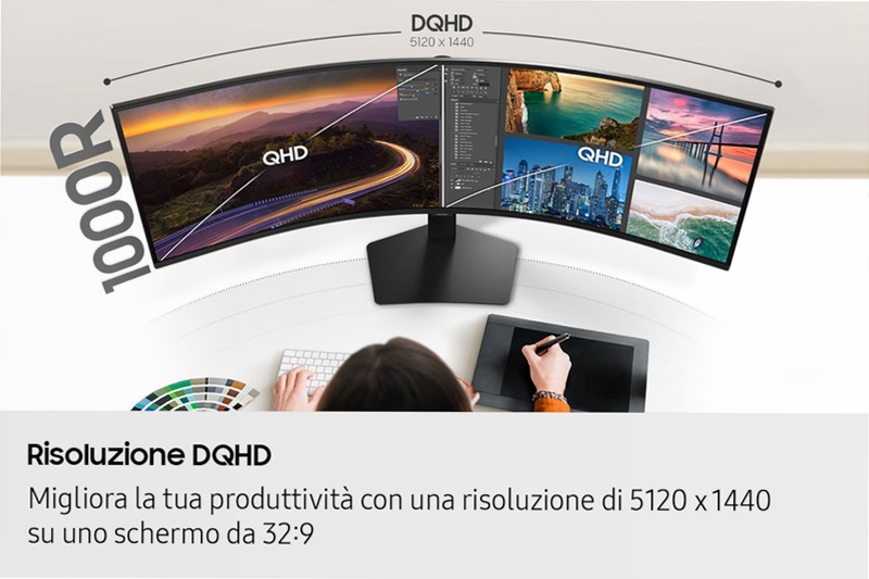 Monitor HRM ViewFinity Serie S9 - S95UF da 49" Nero VA