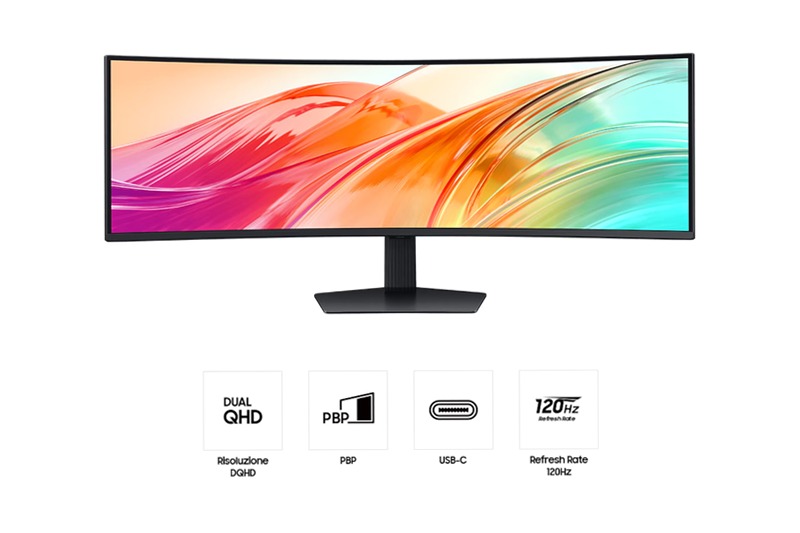 Monitor HRM ViewFinity Serie S9 - S95UF da 49" Nero VA