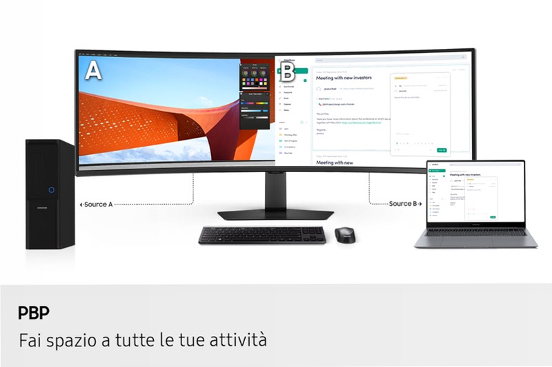 Monitor HRM ViewFinity Serie S9 - S95UF da 49" Nero VA
