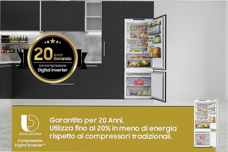 Frigorifero Combinato Samsung F1RST 75 AI Ghiaccio Incasso