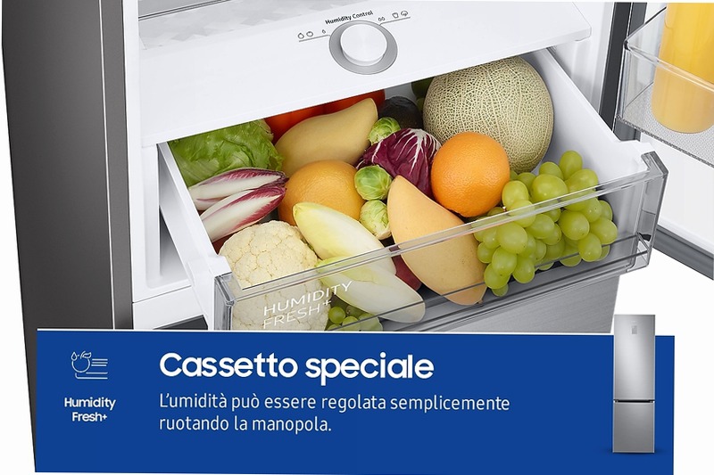 Frigorifero Combinato Samsung EcoFlex AI 2m 390L RB38C776CS9 Inox C