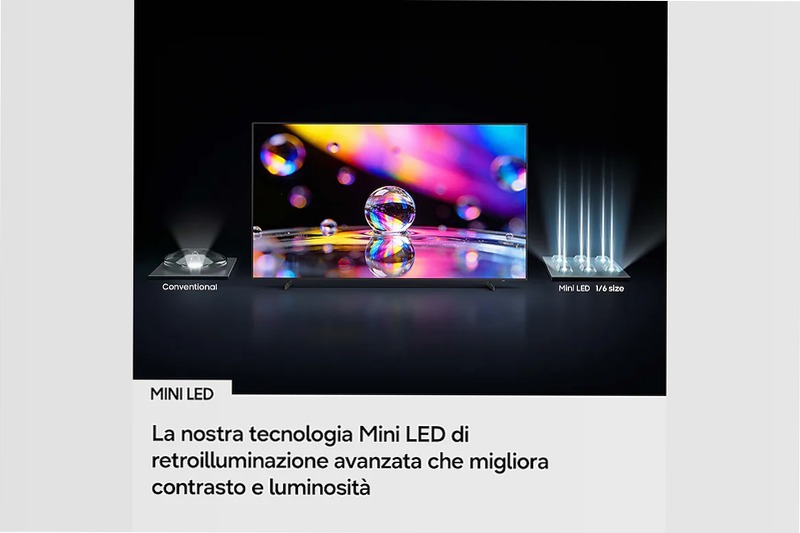 50" Mini LED M1EH 4K Vision AI Smart TV Nero