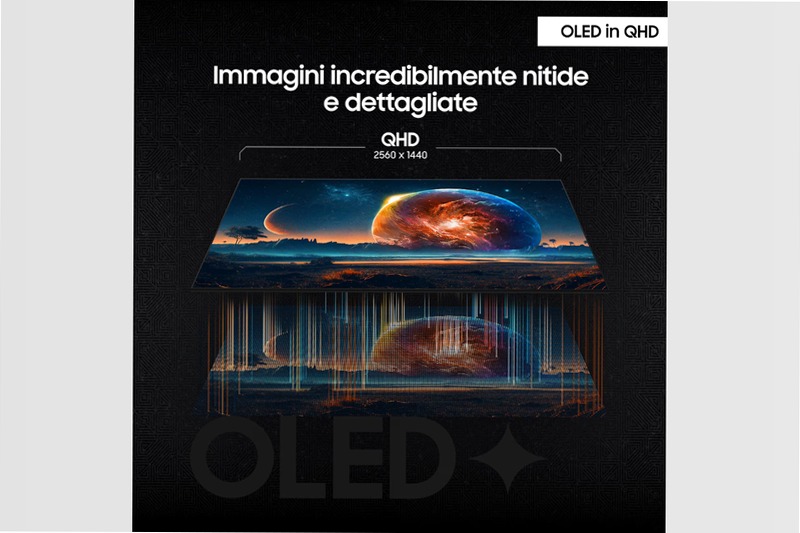 Monitor Gaming Odyssey OLED G6 - G61SD da 27'' QHD Flat Argento