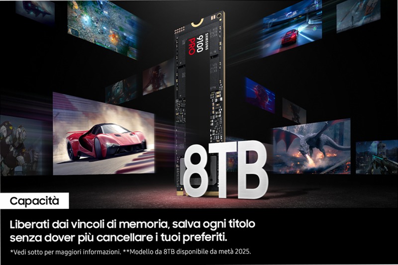 9100 PRO NVMe SSD interno 8TB MZ-VAP8T0BW | Samsung Italia PCIe 5.0