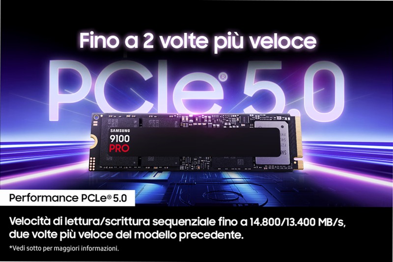 9100 PRO NVMe SSD interno 8TB MZ-VAP8T0BW | Samsung Italia PCIe 5.0