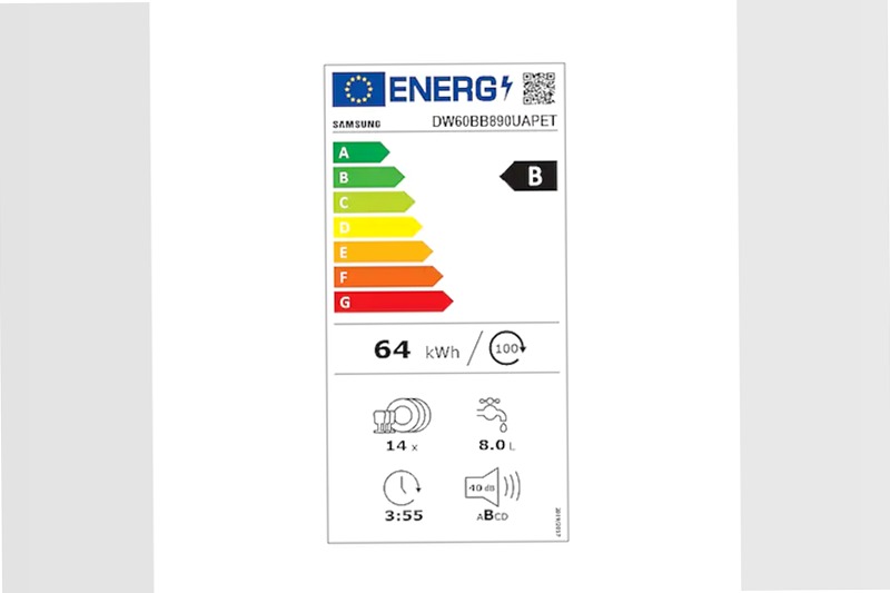 DW60LM12 Phantom Black - Lavastoviglie Samsung B Nero