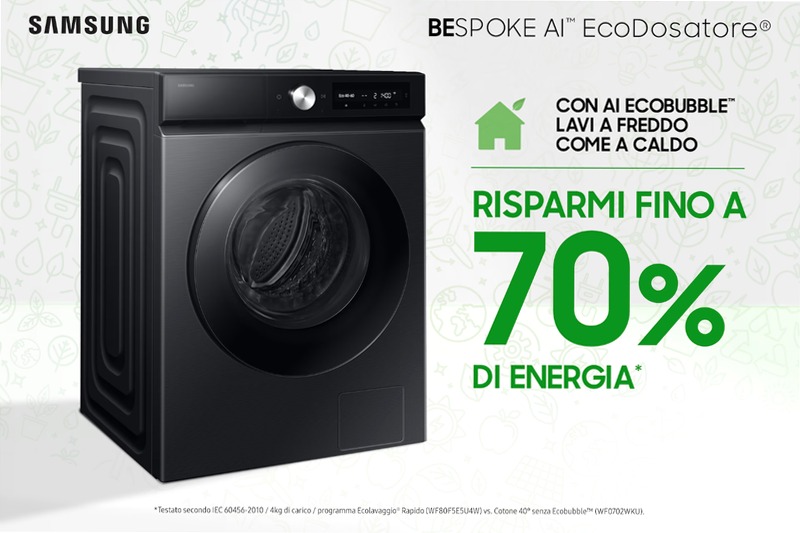 Lavatrice Samsung Bespoke AI™ Ecodosatore 11Kg Nero