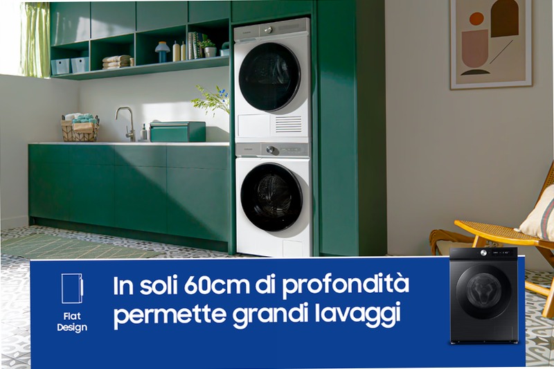 Lavatrice Samsung Bespoke AI™ Ecodosatore 11Kg Nero